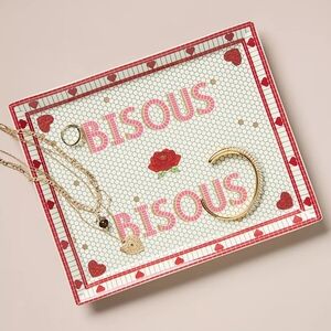 Anthropologie Bistro Valentine Tile Stoneware Vanity Tray